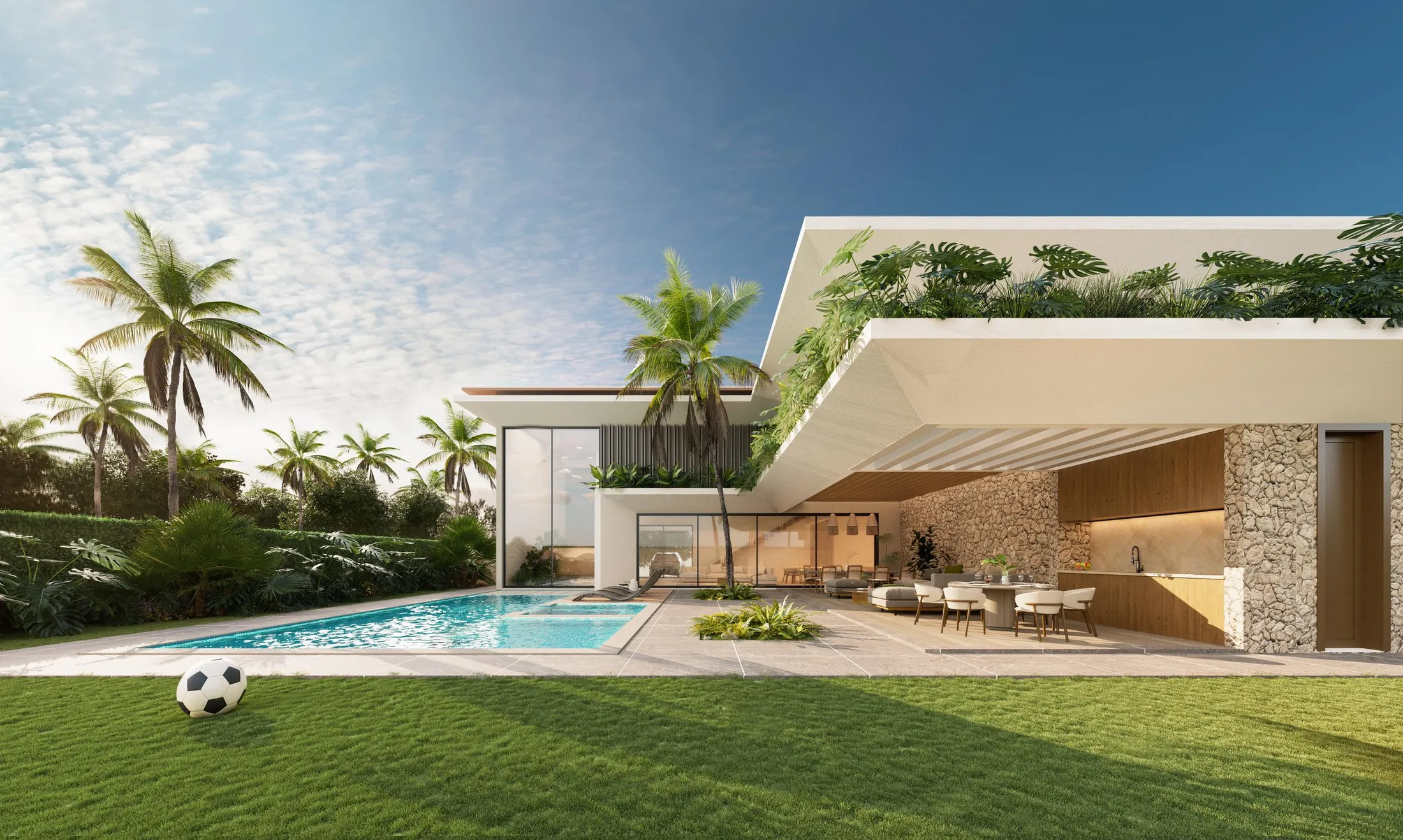 Paseo del Farallon 96, Cap Cana. Artist’s concept from the published Paseo del Farallon 96 project materials. Layout, finishes, views and model-specific inclusions require confirmation.