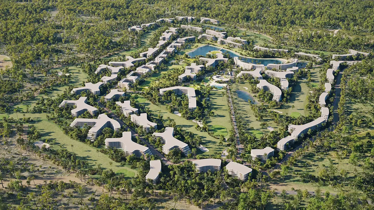 Coral Golf Resort aerial masterplan, published project image